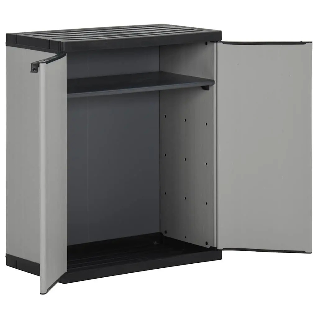 Garden Waste Cabinet in Grey and Black