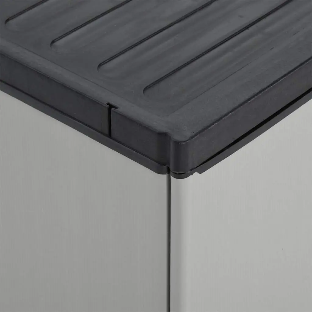 Garden Waste Cabinet in Grey and Black