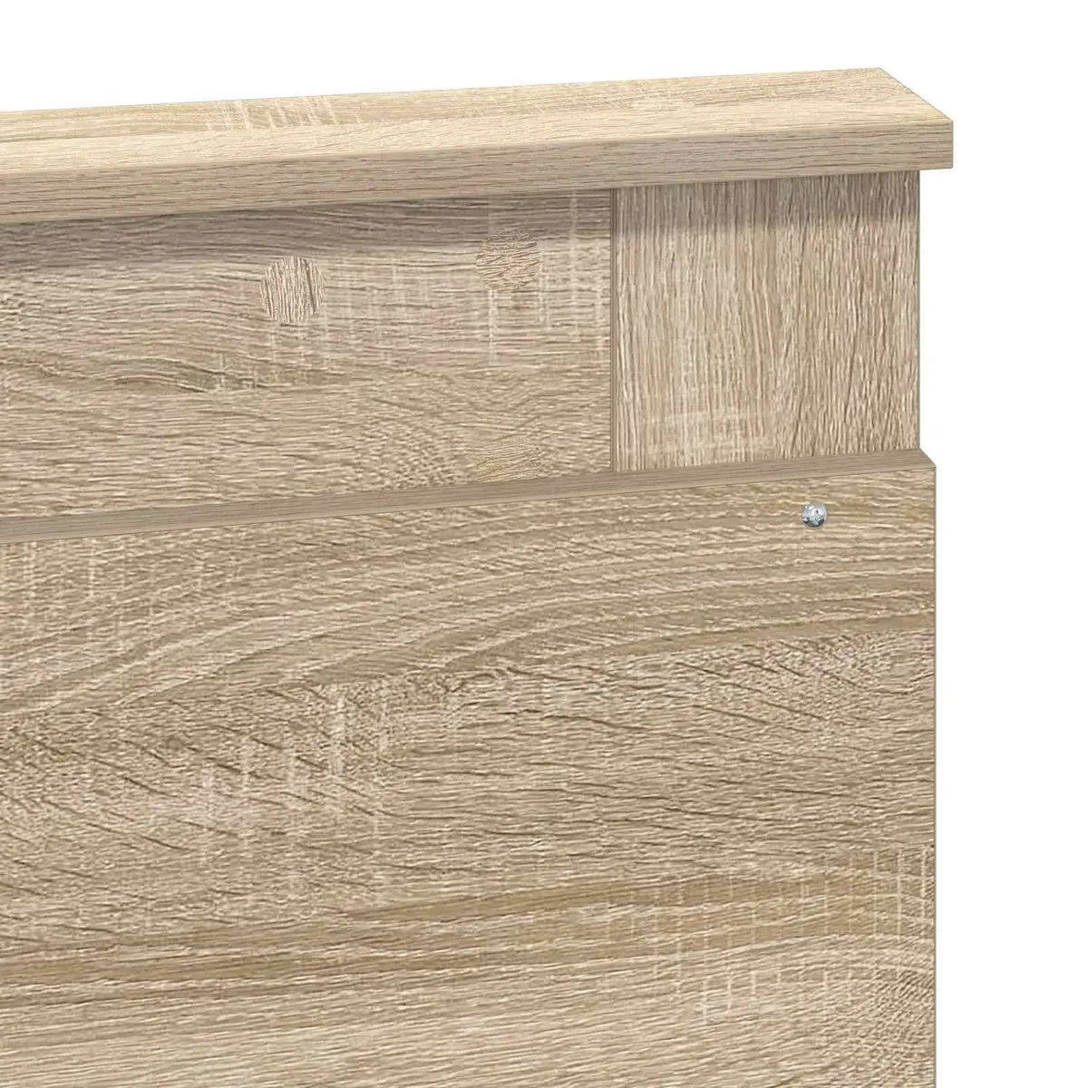 Bed Frame Engineered Wood 135 x 190 cm Sonoma Oak Modern
