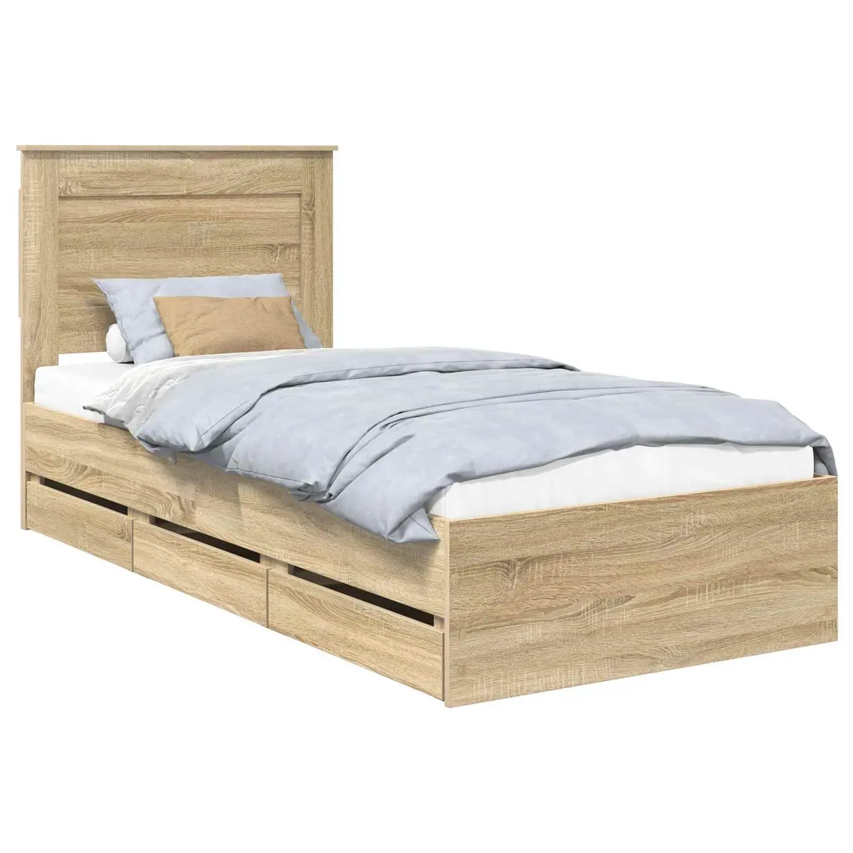 Bed Frame with Storage Drawer 90 x 190 cm