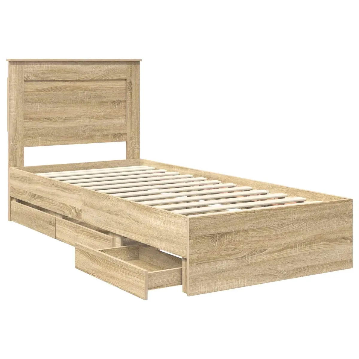 Bed Frame with Storage Drawer 90 x 190 cm