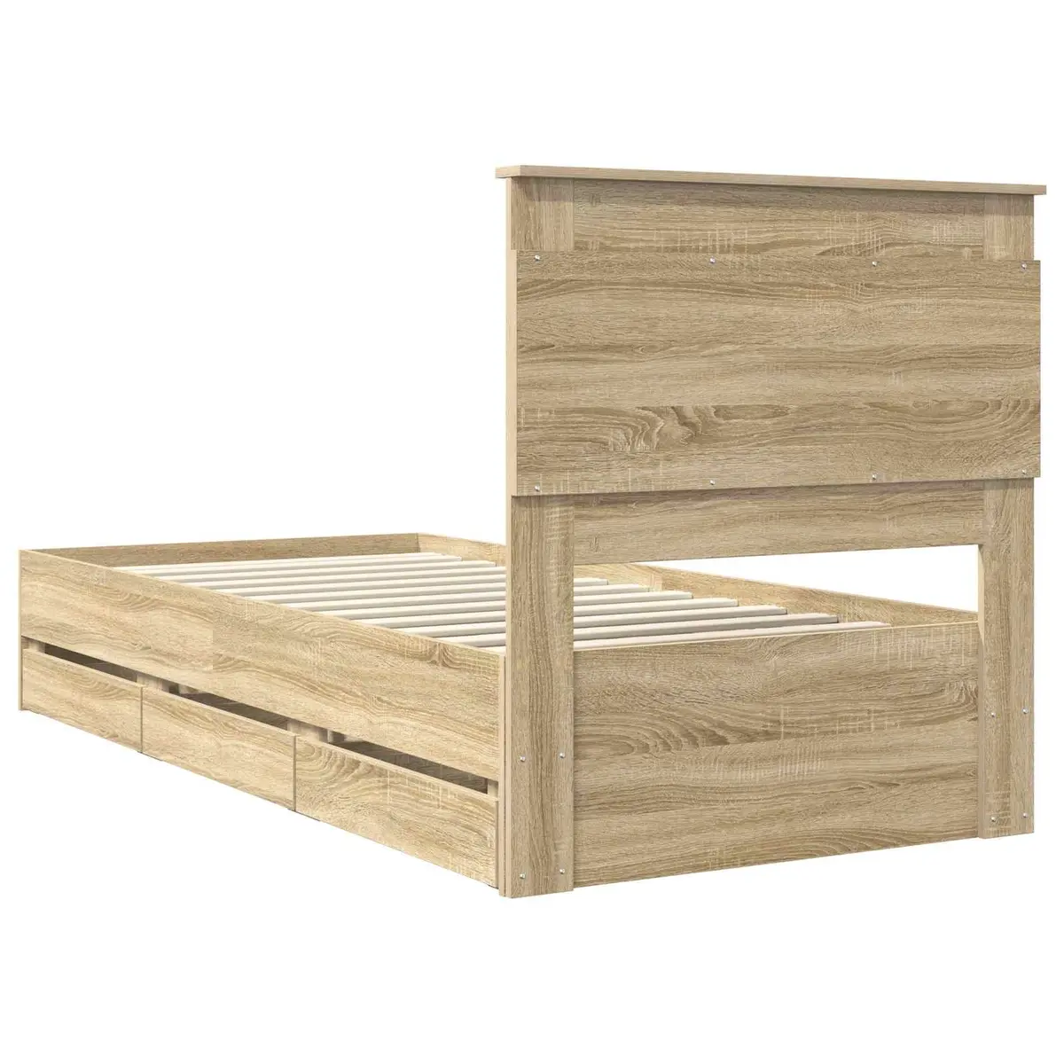 Bed Frame with Storage Drawer 90 x 190 cm