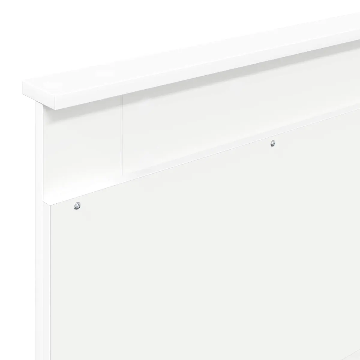 Storage Bed Frame with Headboard White 90 x 190 cm