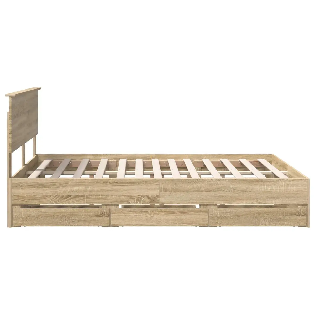 Bed Frame with Storage Drawer in Sonoma Oak 150 x 200 cm