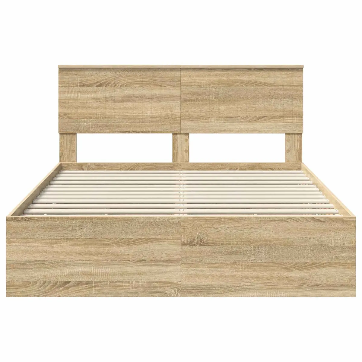 Bed Frame with Under-Bed Storage in Sonoma Oak