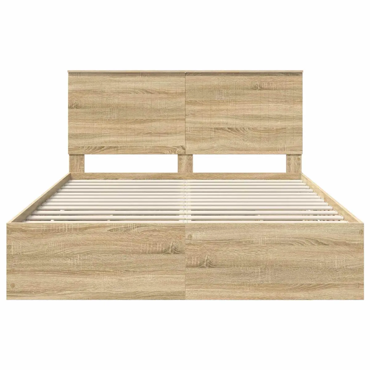Sonoma Oak Bed Frame with Drawer Storage 150 x 200 cm