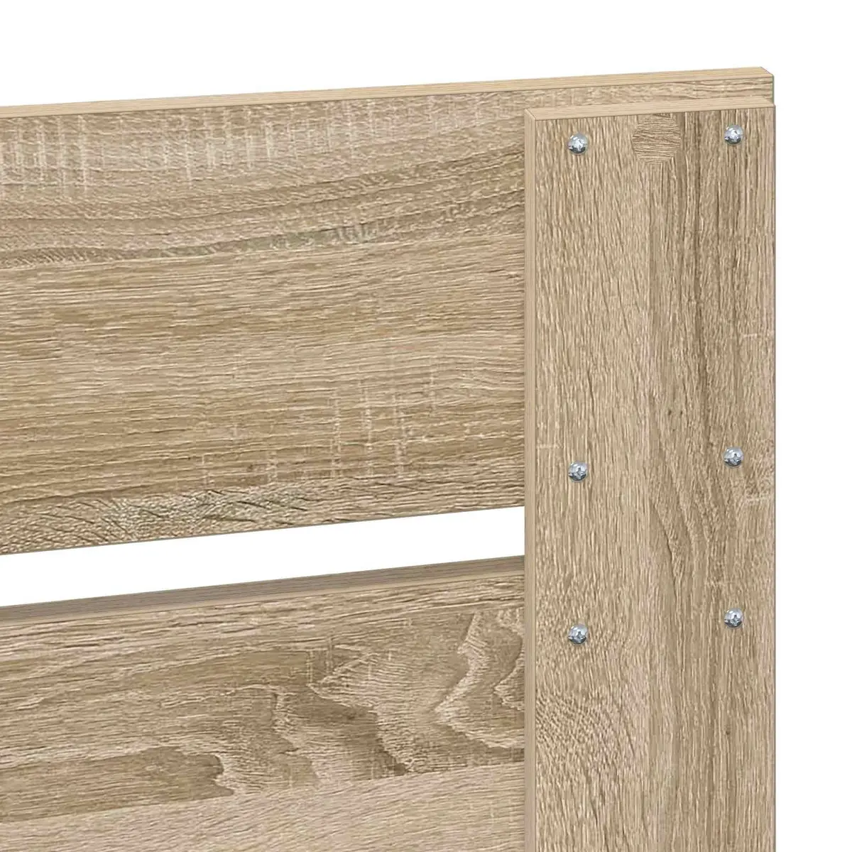 Bed Frame Engineered Wood 150 x 200 cm Brown Sonoma Oak