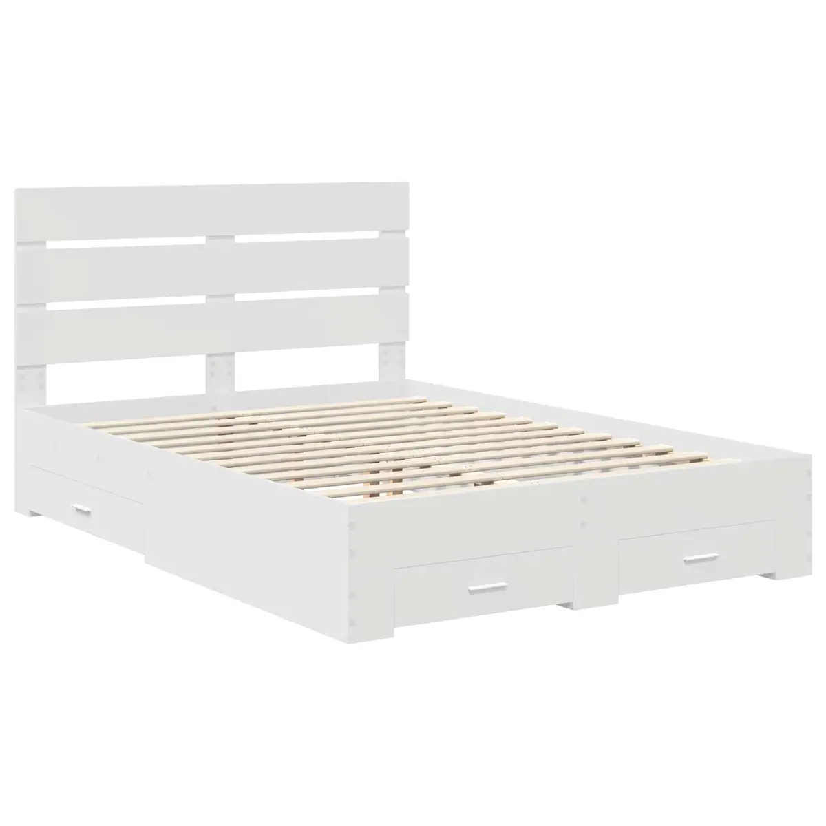 Engineered Wood Bed Frame with Drawers 150x200cm