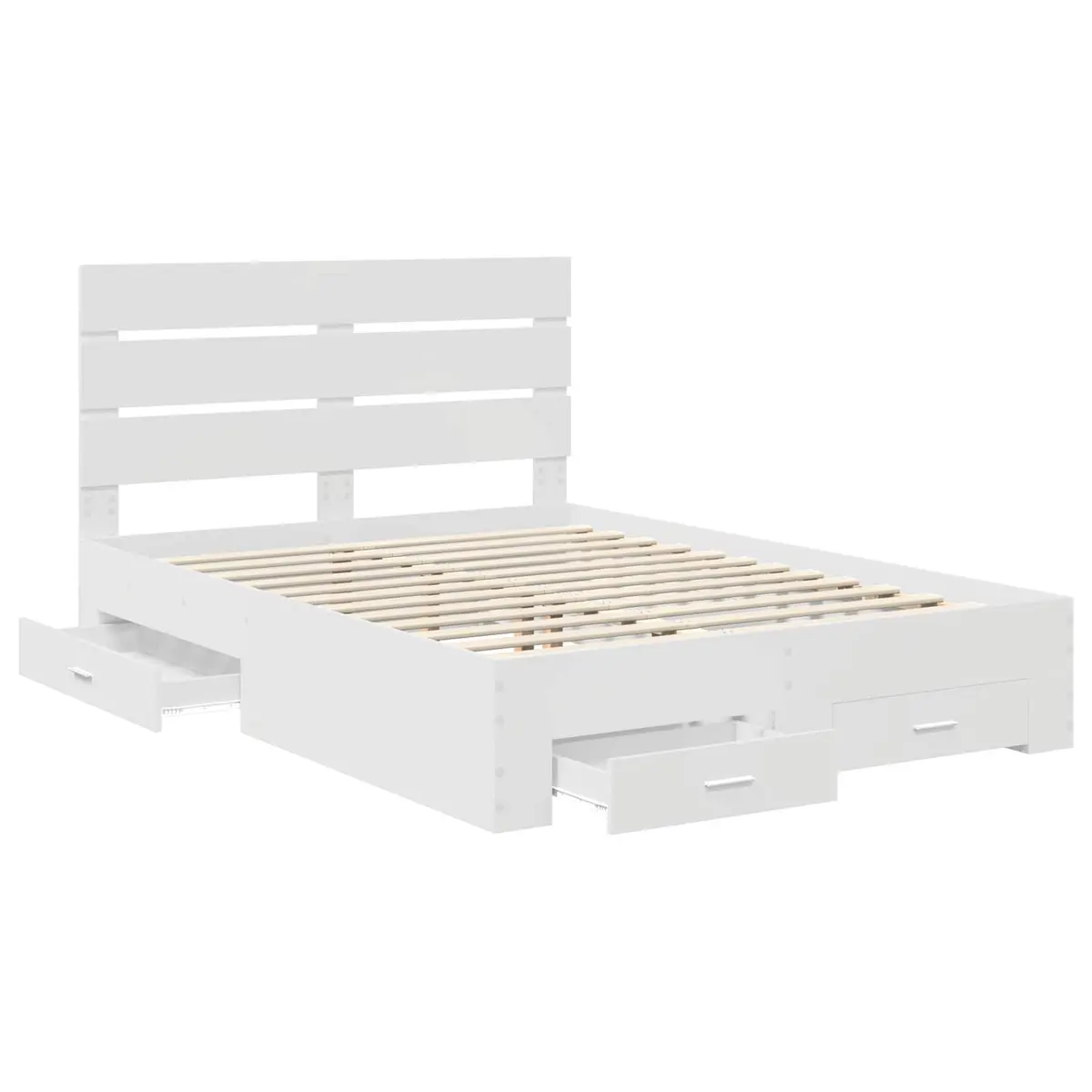Engineered Wood Bed Frame with Drawers 150x200cm