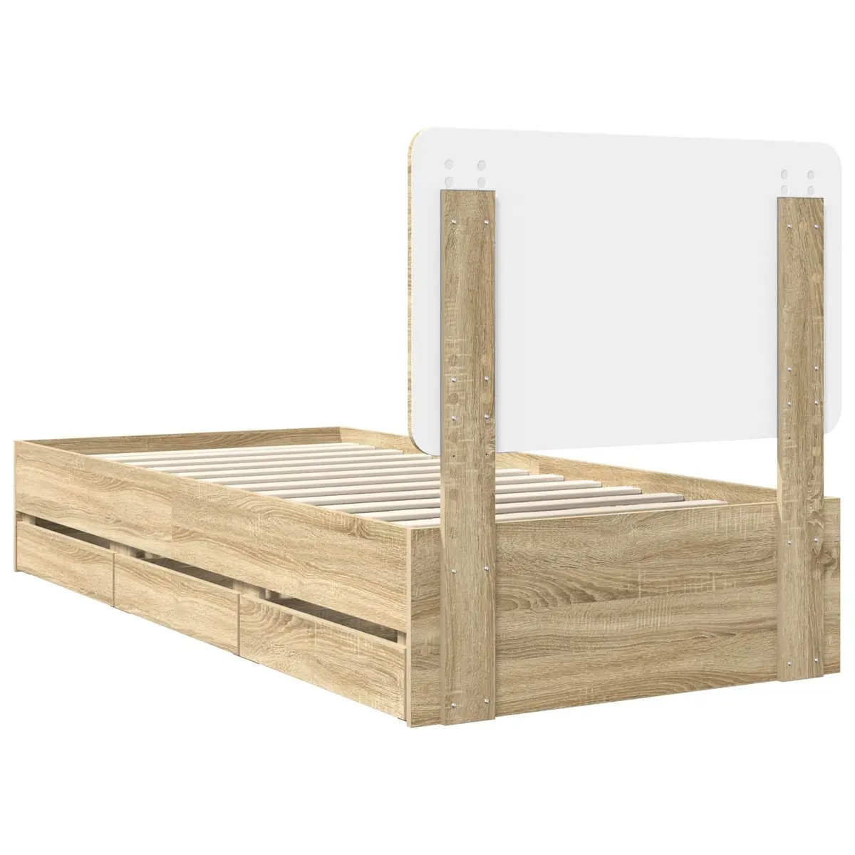 Bed Frame Engineered Wood 90 x 190 cm Brown