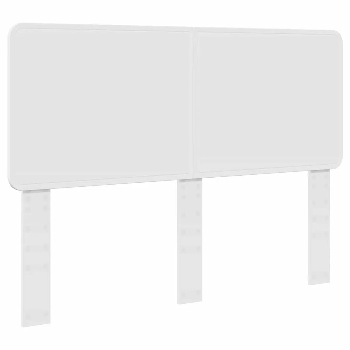 White Bed Frame with Integrated Headboard 150 x 200 cm