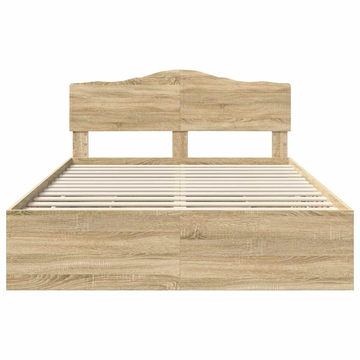 Bed Frame Engineered Wood 150 x 200 cm Sonoma Oak with Storage Drawer