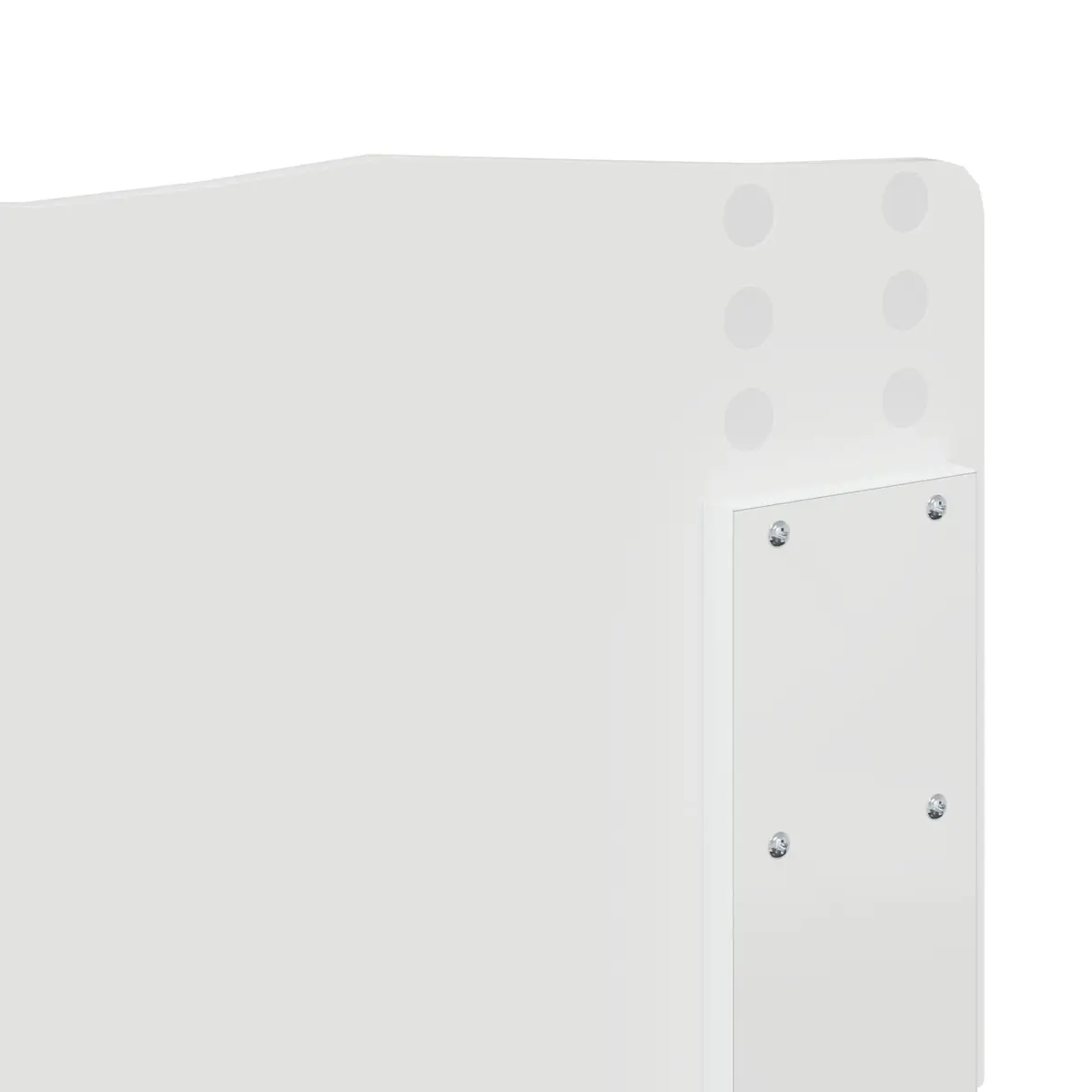 White Bed Frame with Headboard and Storage Drawers