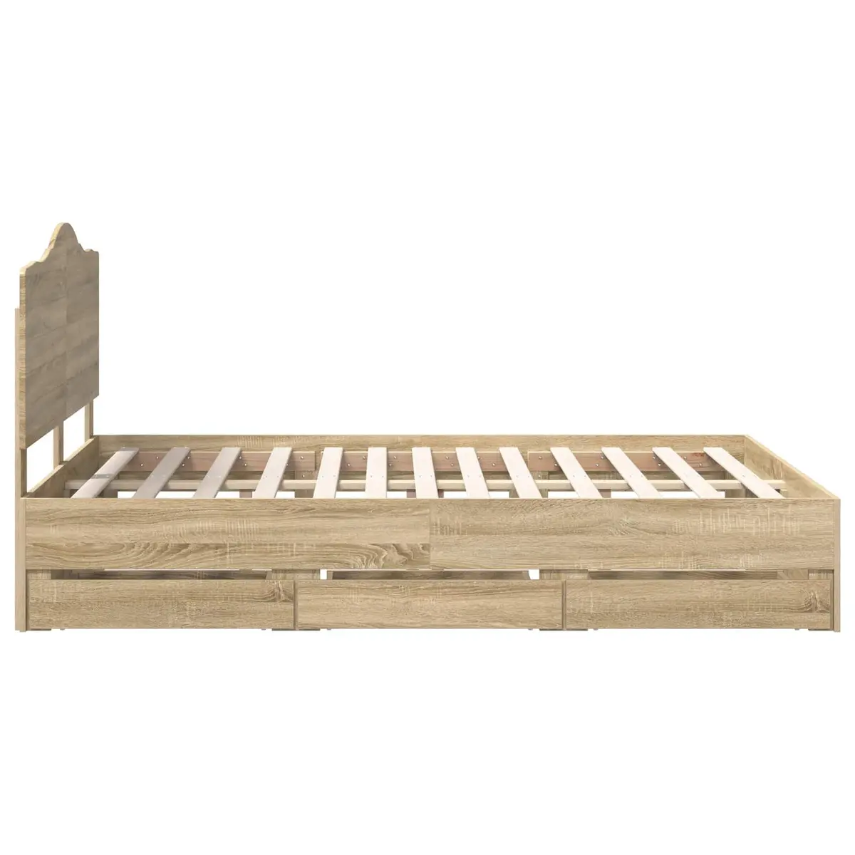 Engineered Wood Bed Frame with Storage Drawers
