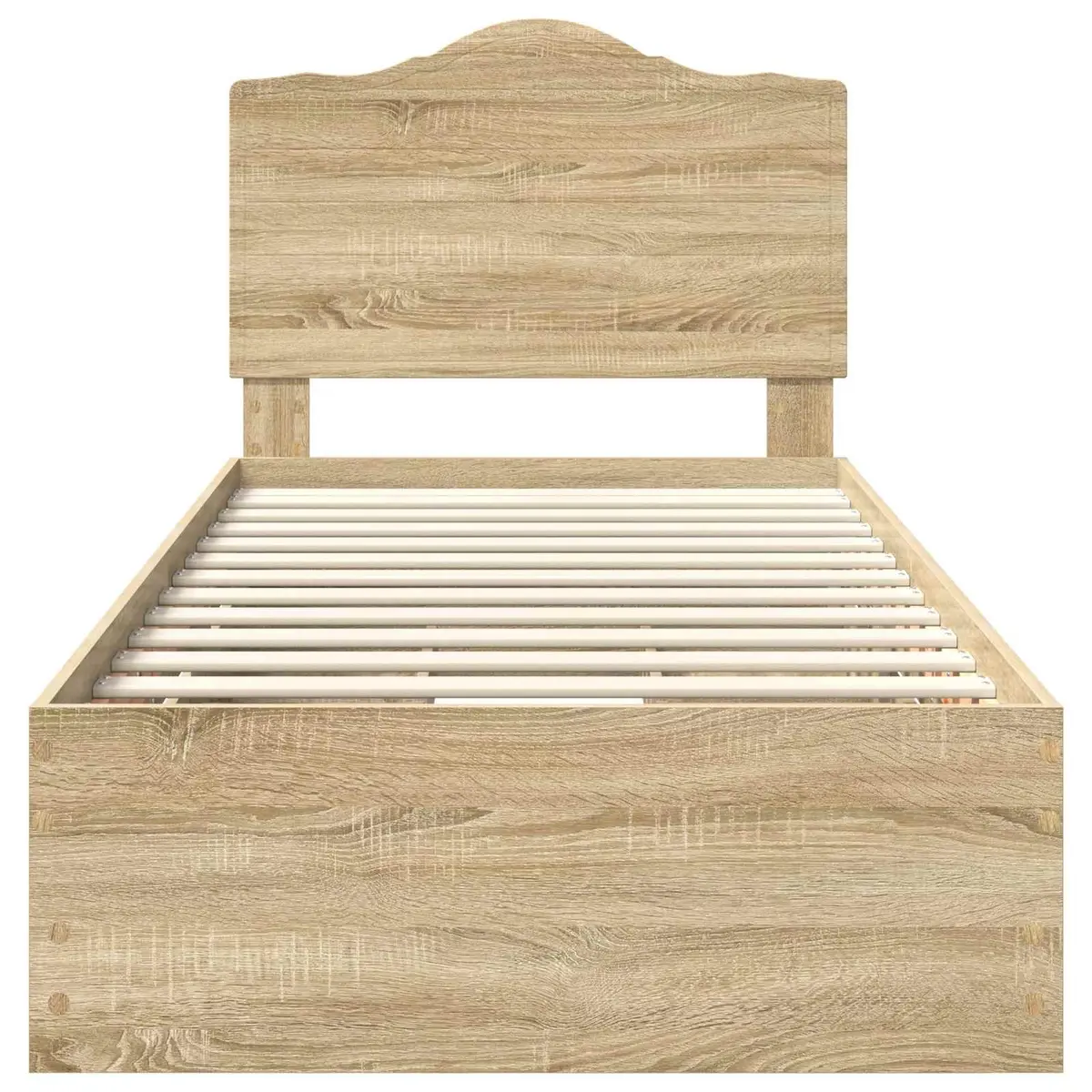 Bed Frame Engineered Wood 90 x 190 cm Brown