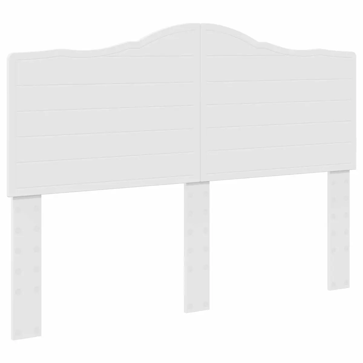 Bed Frame with Headboard White 150 x 200 cm Storage Drawers Modern Design