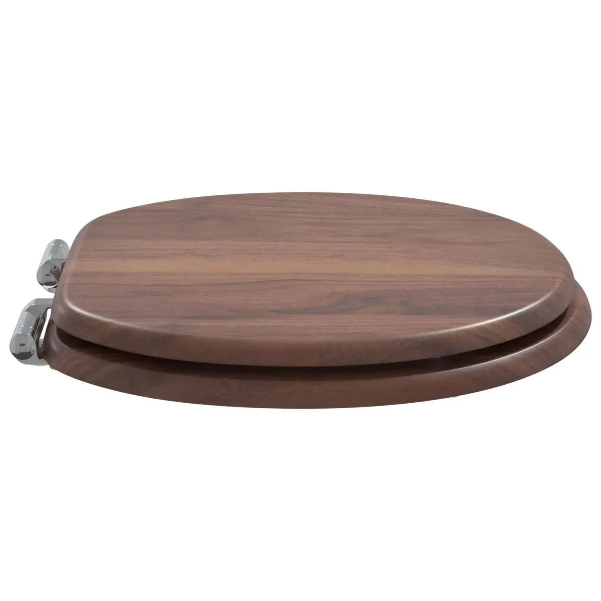 Soft-Close Toilet Seat MDF 44x38cm Brown 2 Piece