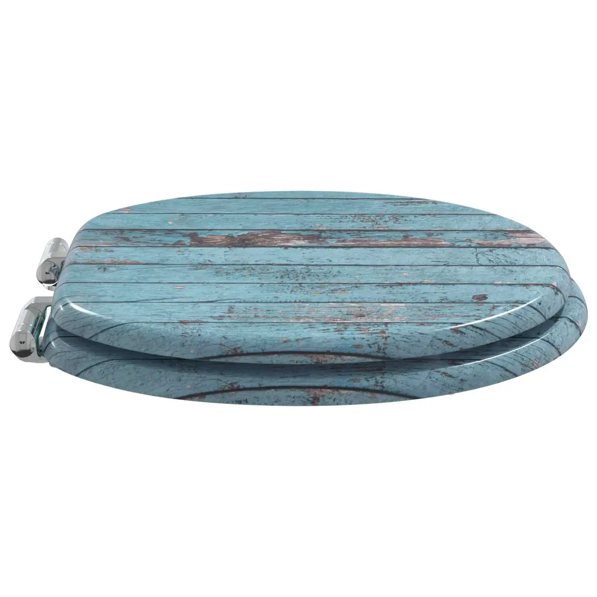 Blue MDF Soft-Close Toilet Seat Set