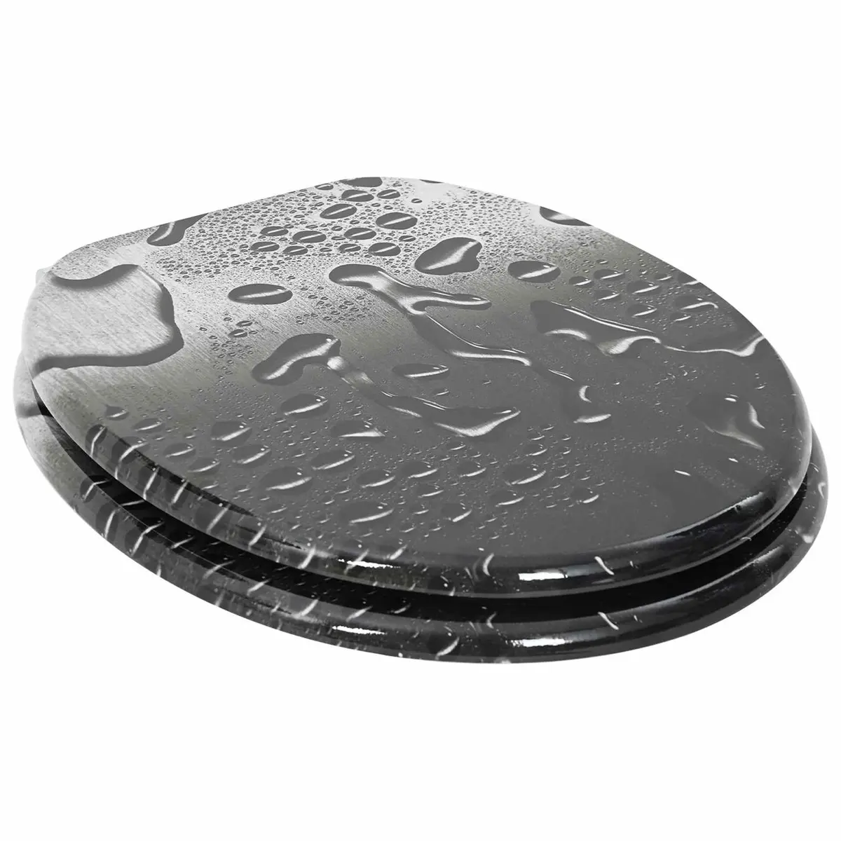 Toilet Seat MDF Board 44x38cm Grey 2 Pack