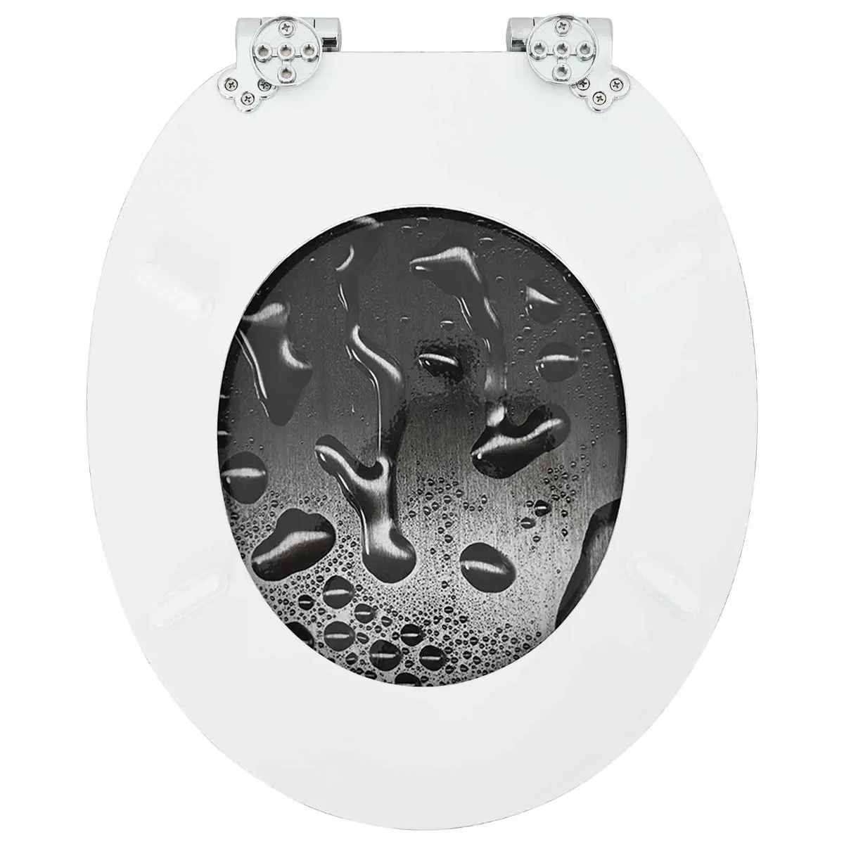 Toilet Seat MDF Board 44x38cm Grey 2 Pack