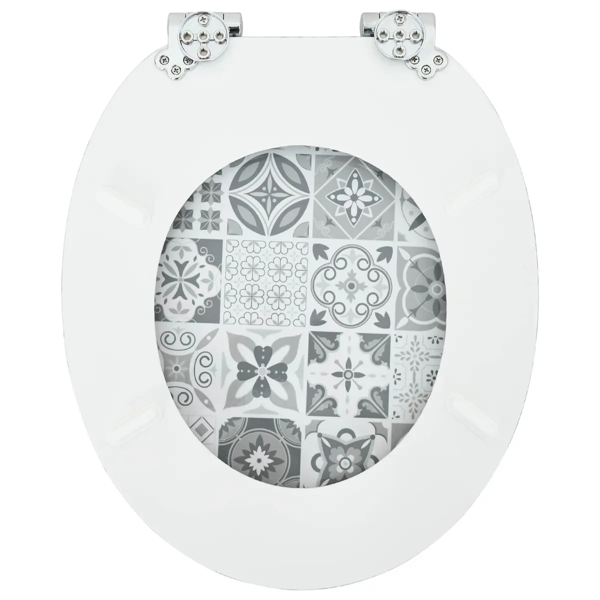 Blue White Soft-Close Toilet Seat 2 Pack