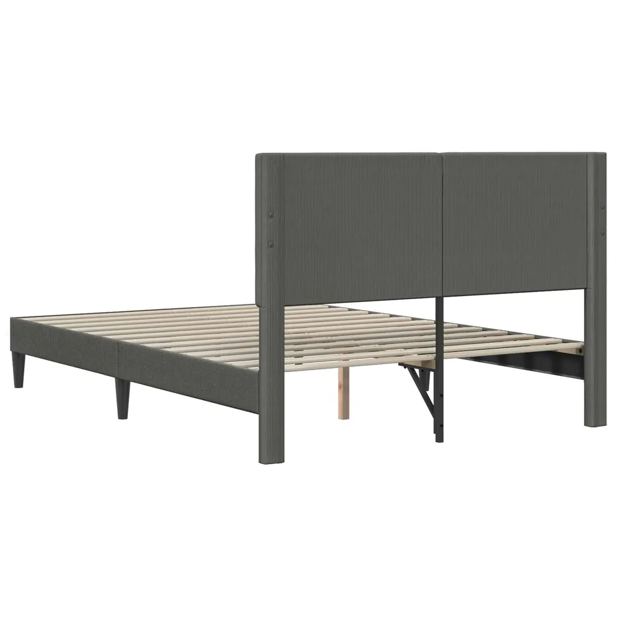 Bed Frame with Durable Corduroy Headboard