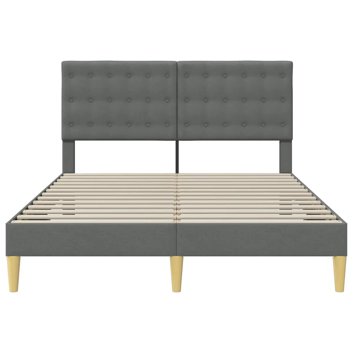 Upholstered Bed Frame with Sturdy Headboard