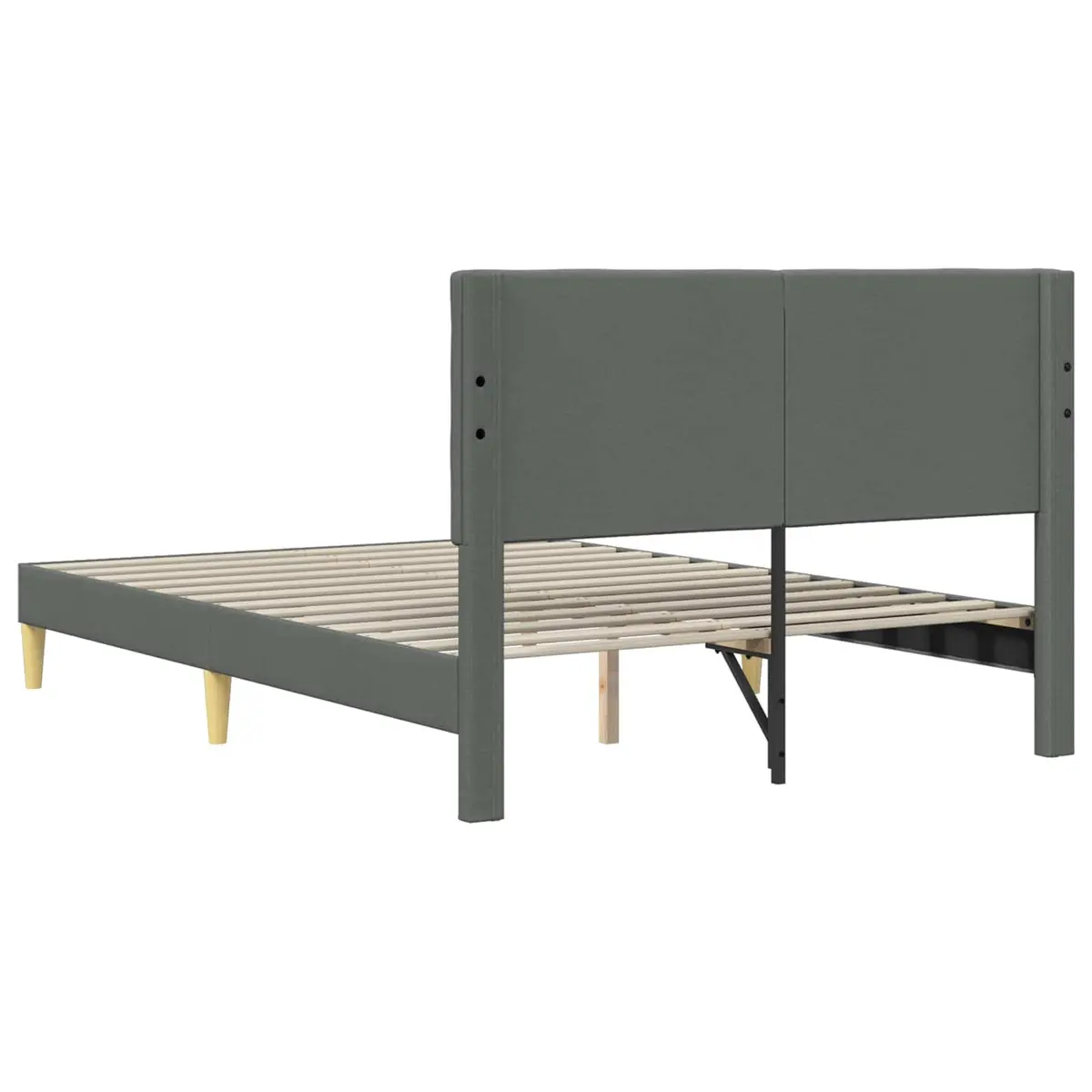 Upholstered Bed Frame with Sturdy Headboard