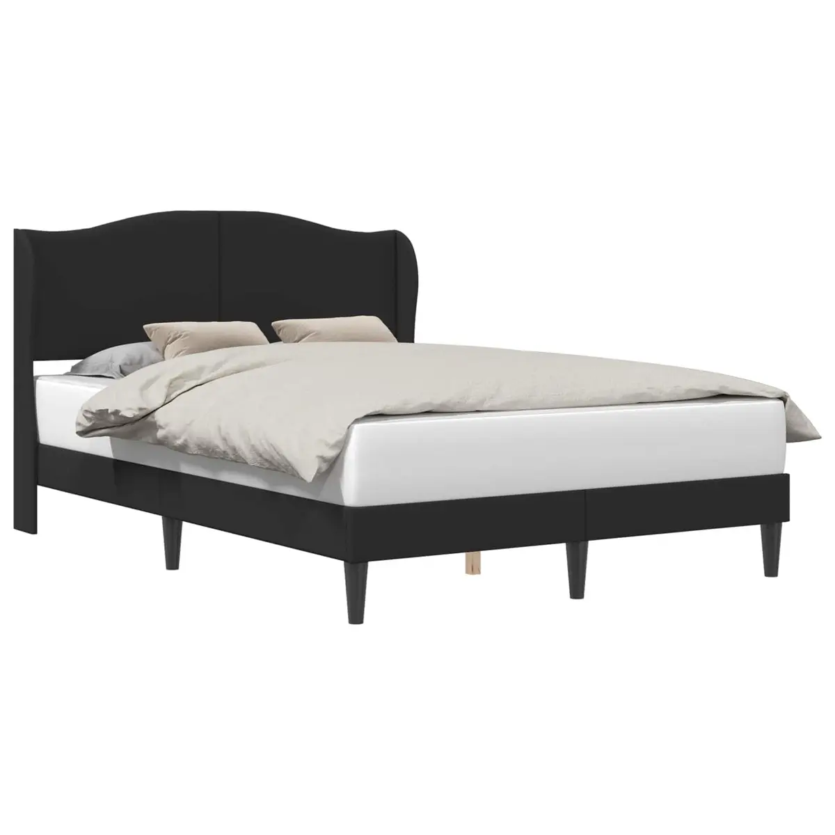 Faux Leather Queen Bed Frame with Headboard