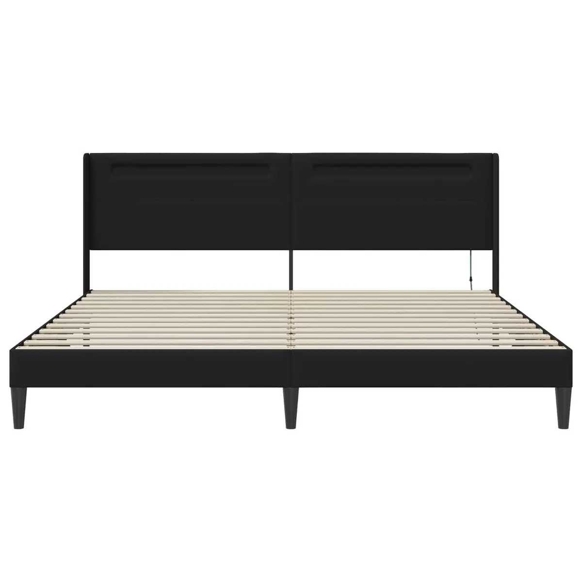 Black Bed Frame with LED Strip Lights 180x200cm
