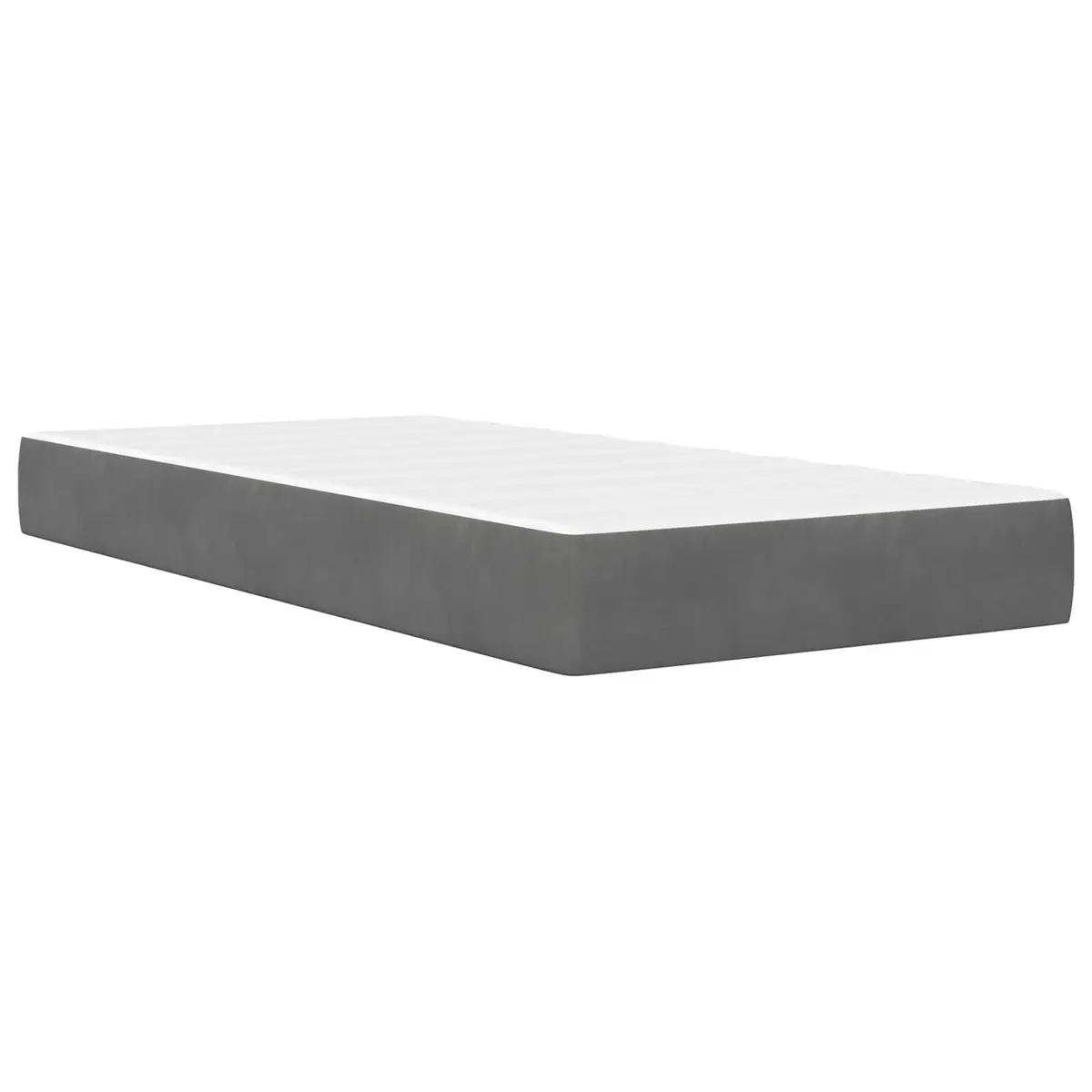 Dark Grey Velvet Bed Frame with Headboard 90 x 190 cm