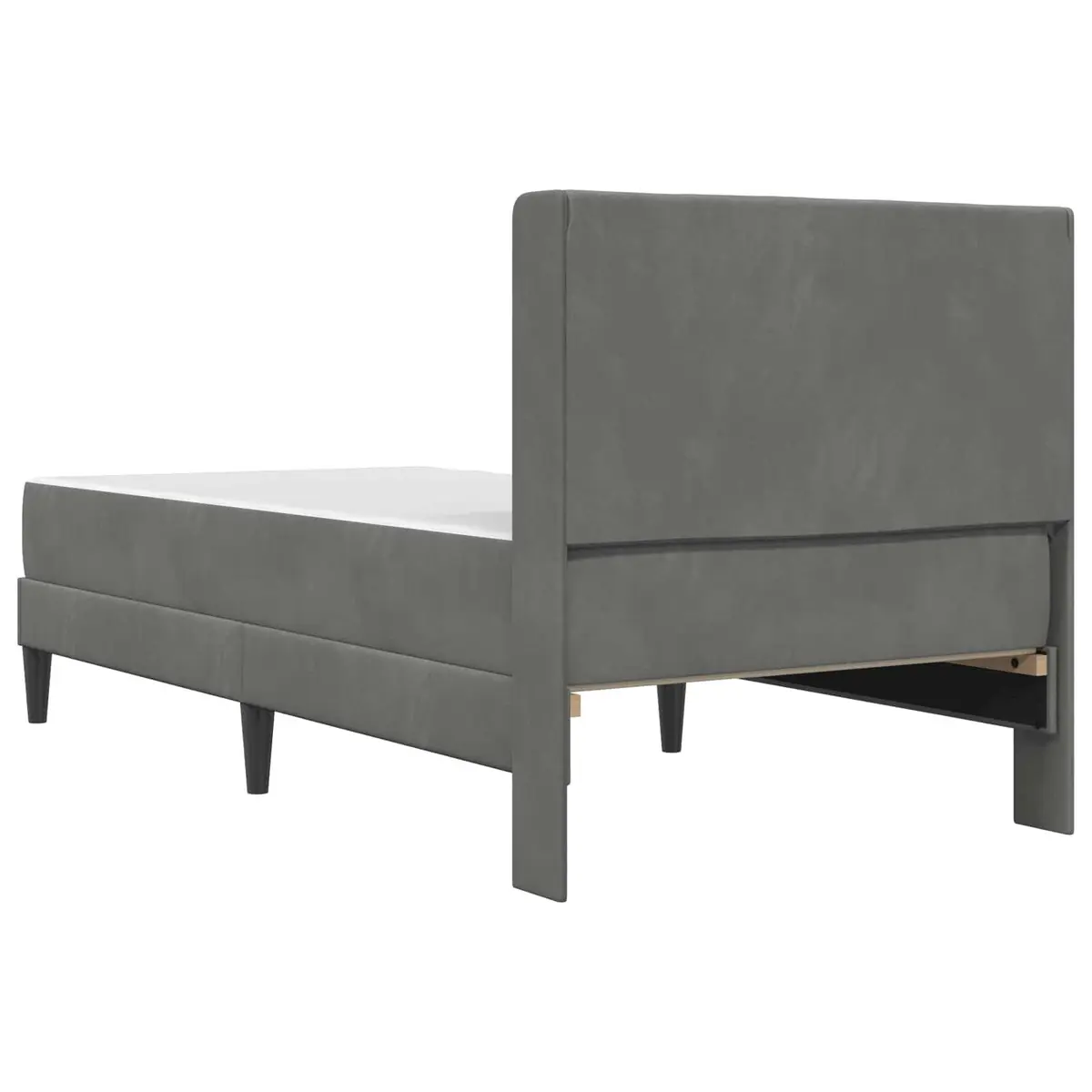 Bed Frame with Mattress Plywood 107 x 203 cm Grey