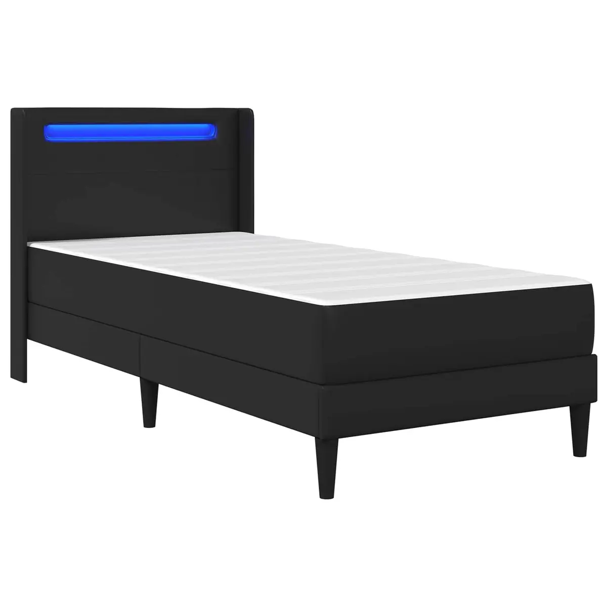 Bed Frame with Integrated Mattress Black 107 x 203 cm
