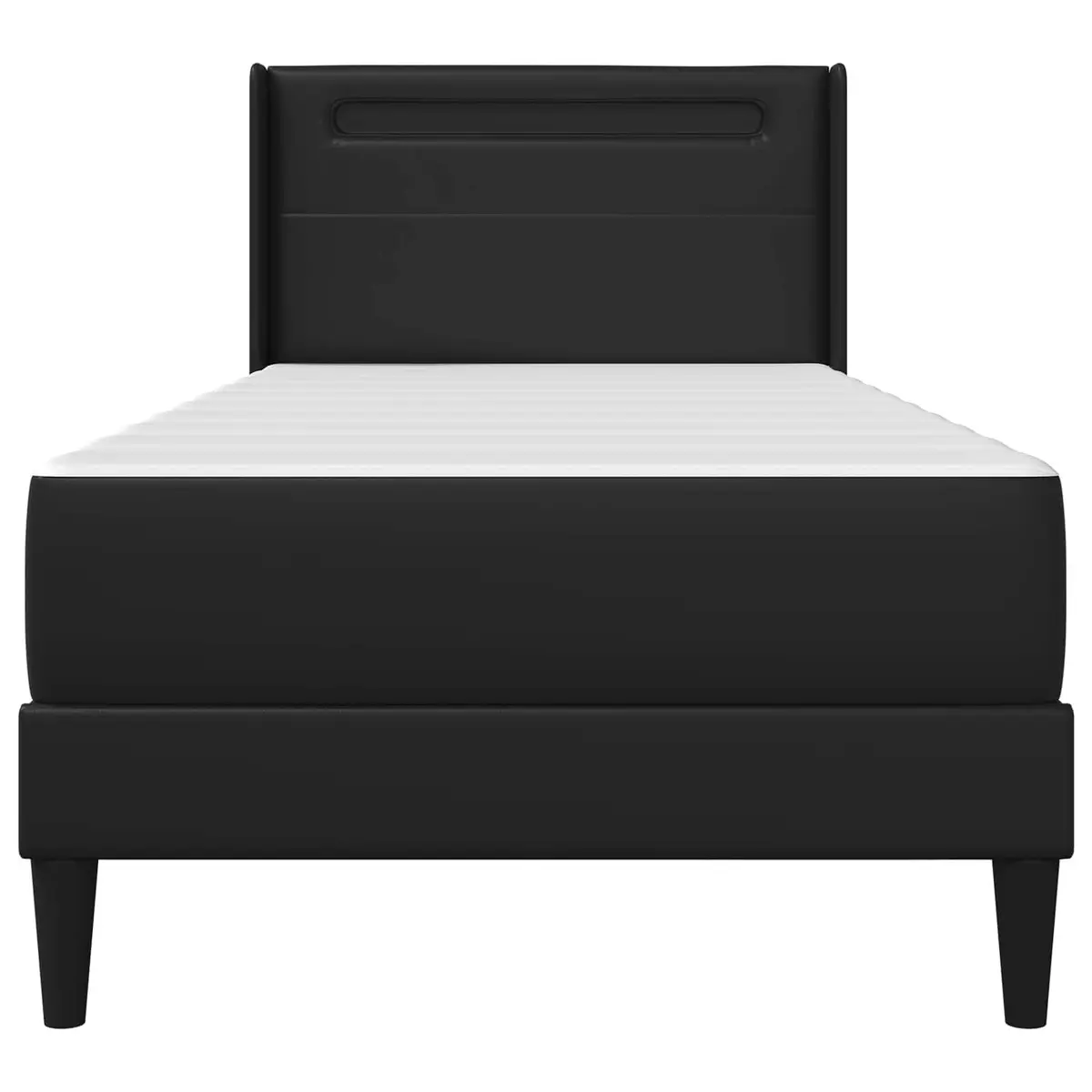 Bed Frame with Integrated Mattress Black 107 x 203 cm