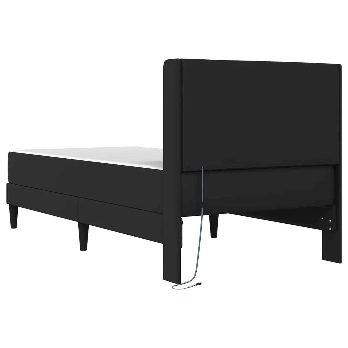 Bed Frame with Integrated Mattress Black 107 x 203 cm