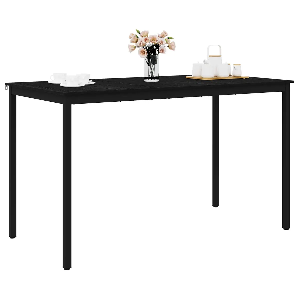 Rectangular Black Standing Bar Table for Kitchen & Dining