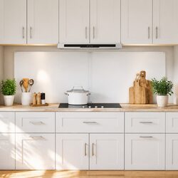 Kitchen Backsplash Tempered Glass 2 pcs Transparent 90 x 60 cm Wall Splashback