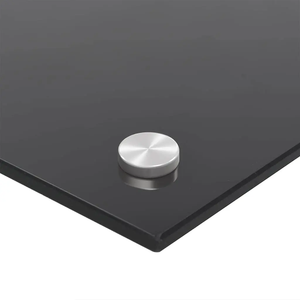 Kitchen Backsplash Tempered Glass 90 x 60 cm Black 2 pcs