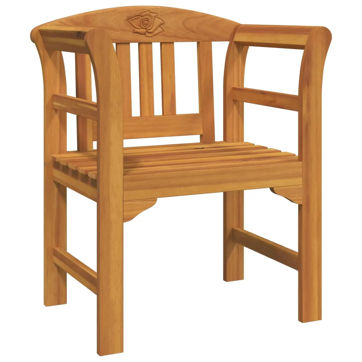 Brown Wood 4-Piece Garden Rose Lounge Set for Patios