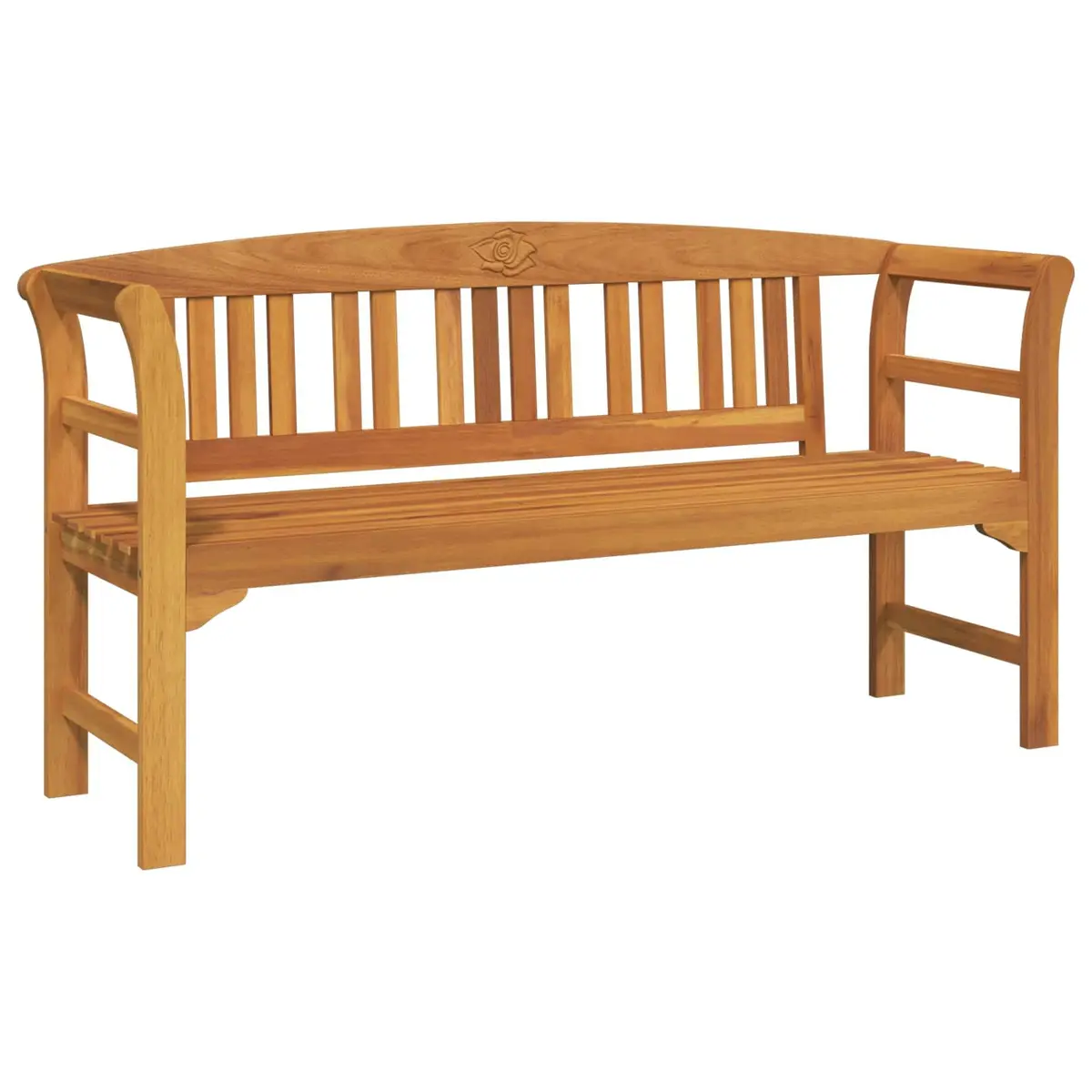Brown Wood 4-Piece Garden Rose Lounge Set for Patios