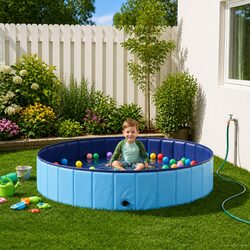 Premium Kids Foldable Swimming Pool in Blue