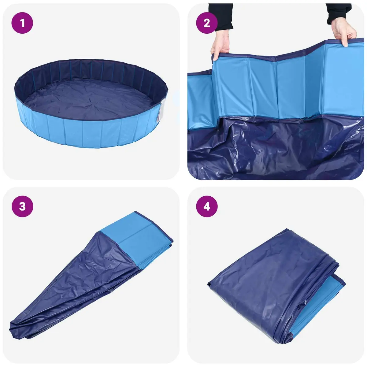 Kids Foldable Swimming Pool in Blue