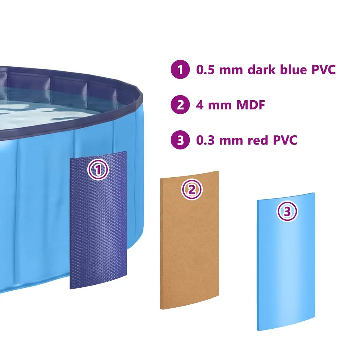 Kids Foldable Swimming Pool in Blue