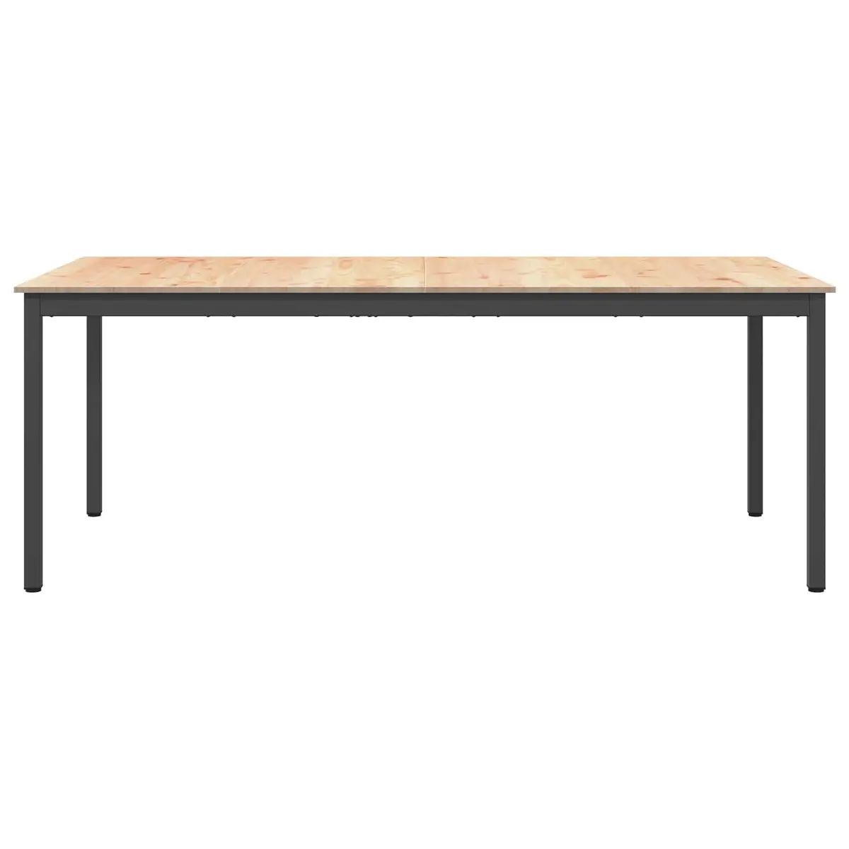 Dining Table 200 x 100 x 75 cm Kitchen Room Furniture Solid Pine Wood Natural
