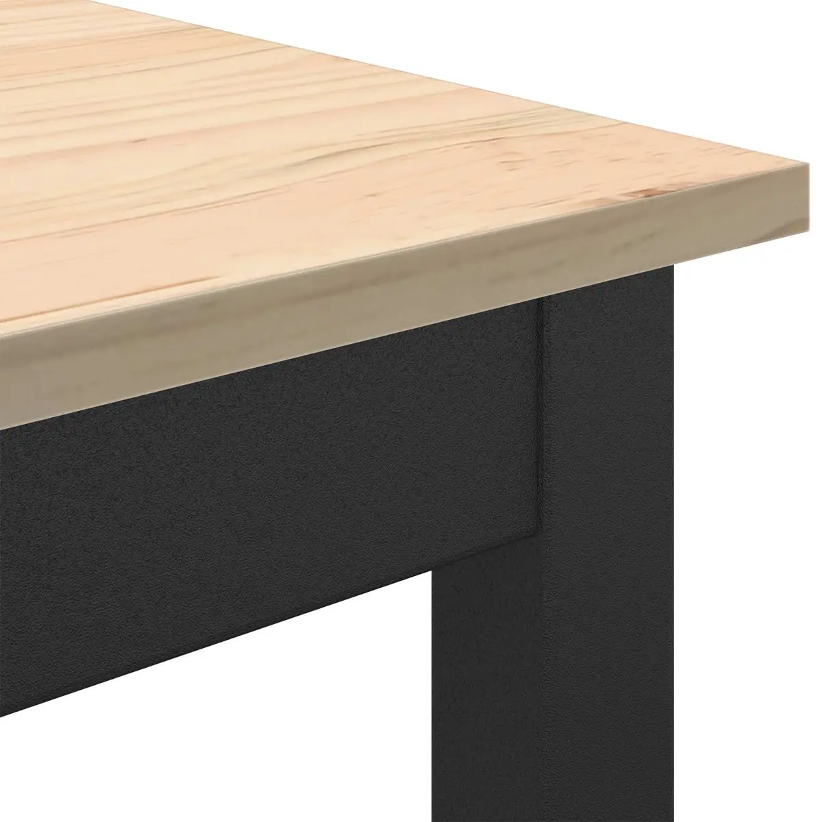 Dining Table 200 x 100 x 75 cm Kitchen Room Furniture Solid Pine Wood Natural