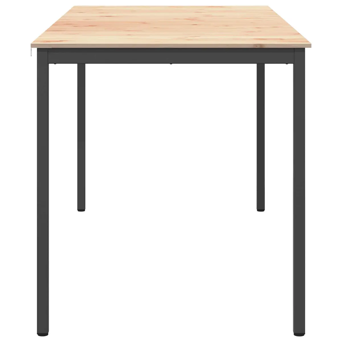 Solid Pine Wood Bar Table with Metal Legs for Dining