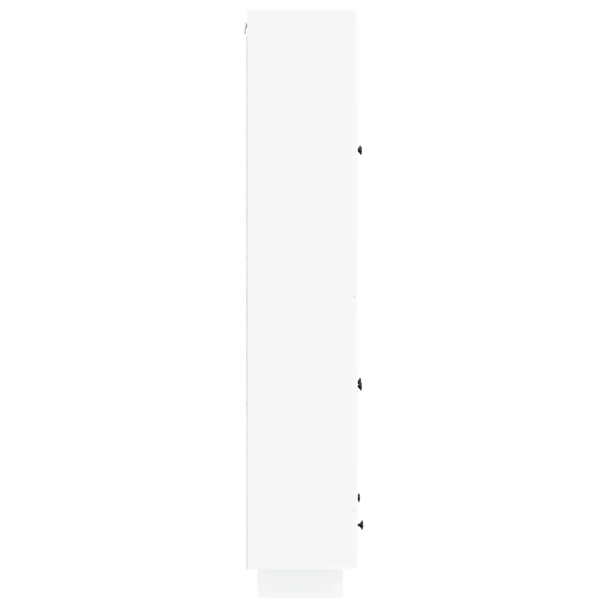 White Engineered Wood Cabinet Set 2 pcs