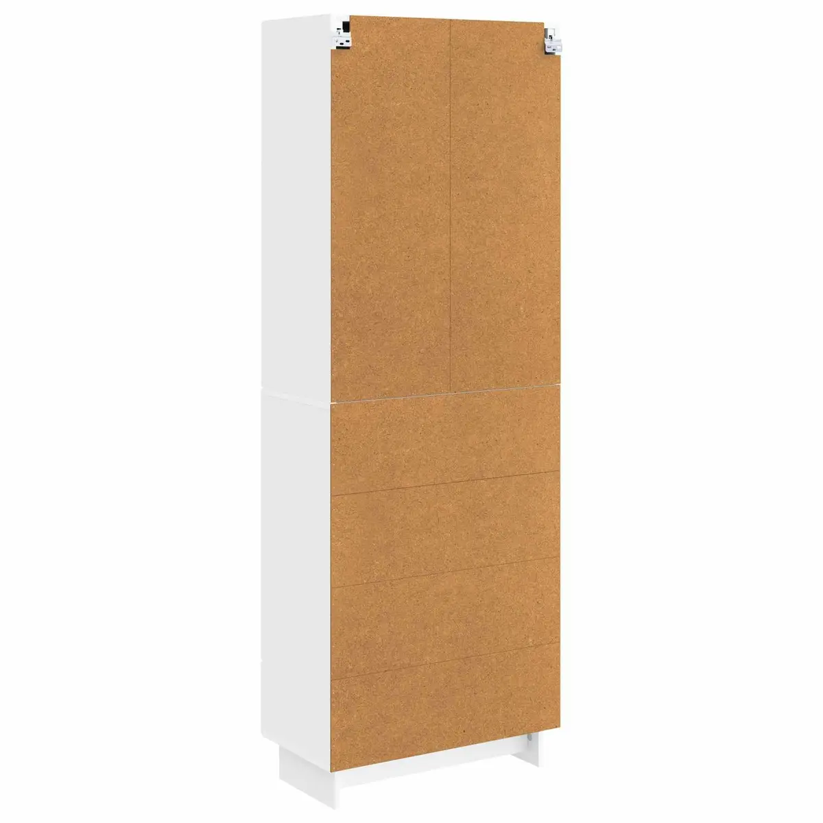 White Engineered Wood Cabinet Set 2 pcs