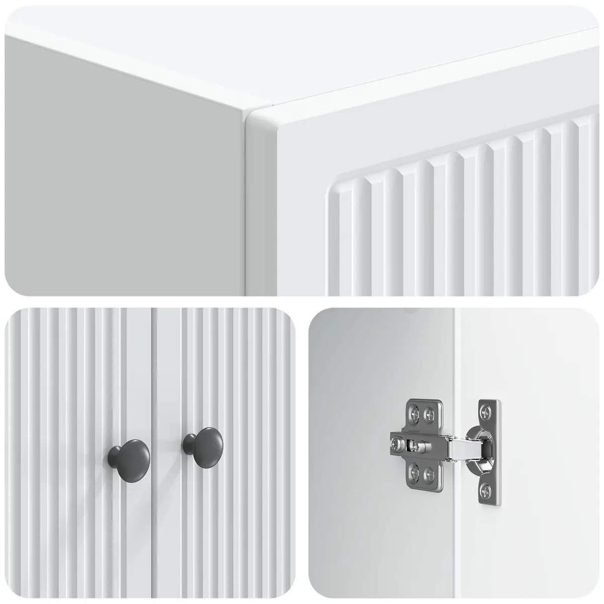 Cabinet Set 2 pcs White 66 x 34.5 x 90 cm Storage Furniture Shelves Drawers