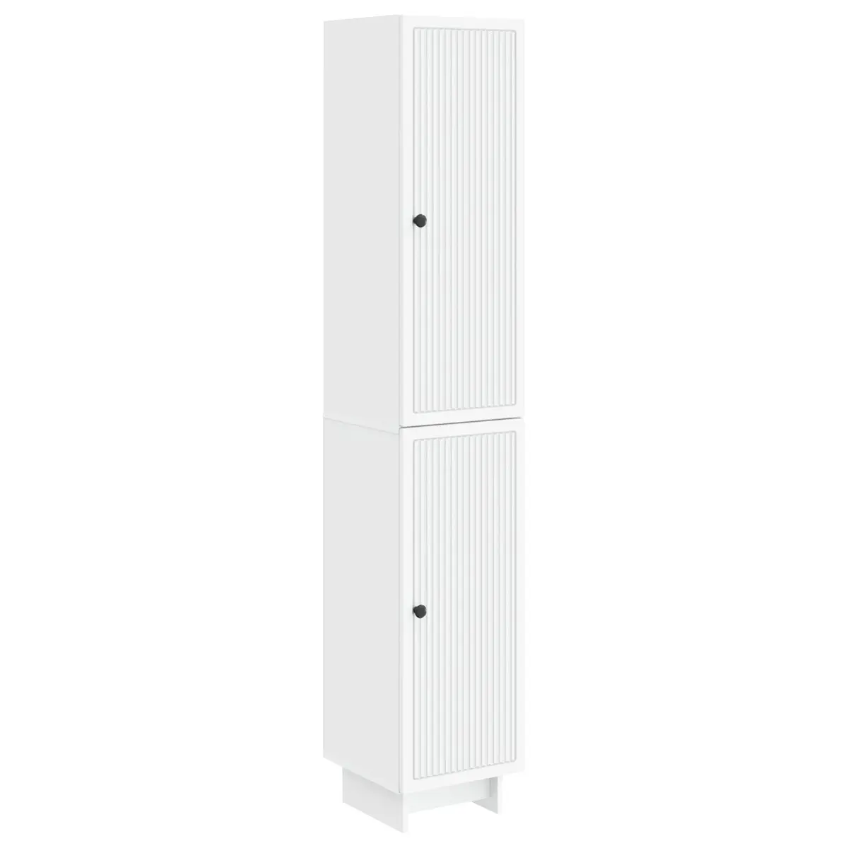 White Cabinet Set 2 pcs Storage Furniture Engineered Wood Modern Home Office